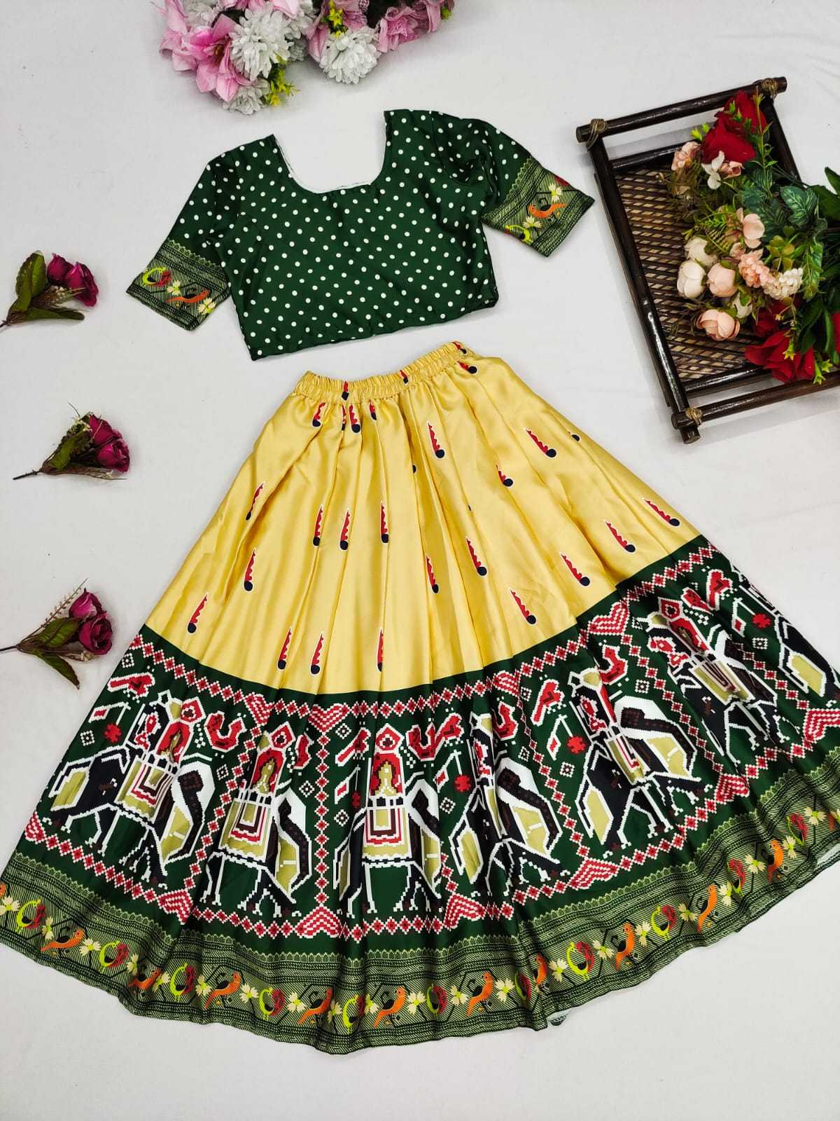 Ynf Muslin Cotton KESH554 KAYA Kids Wear Wholesale Kids Lehenga Kids Traditional Outfits Kids Navratri Outfits Manufacturer- Kapda Export