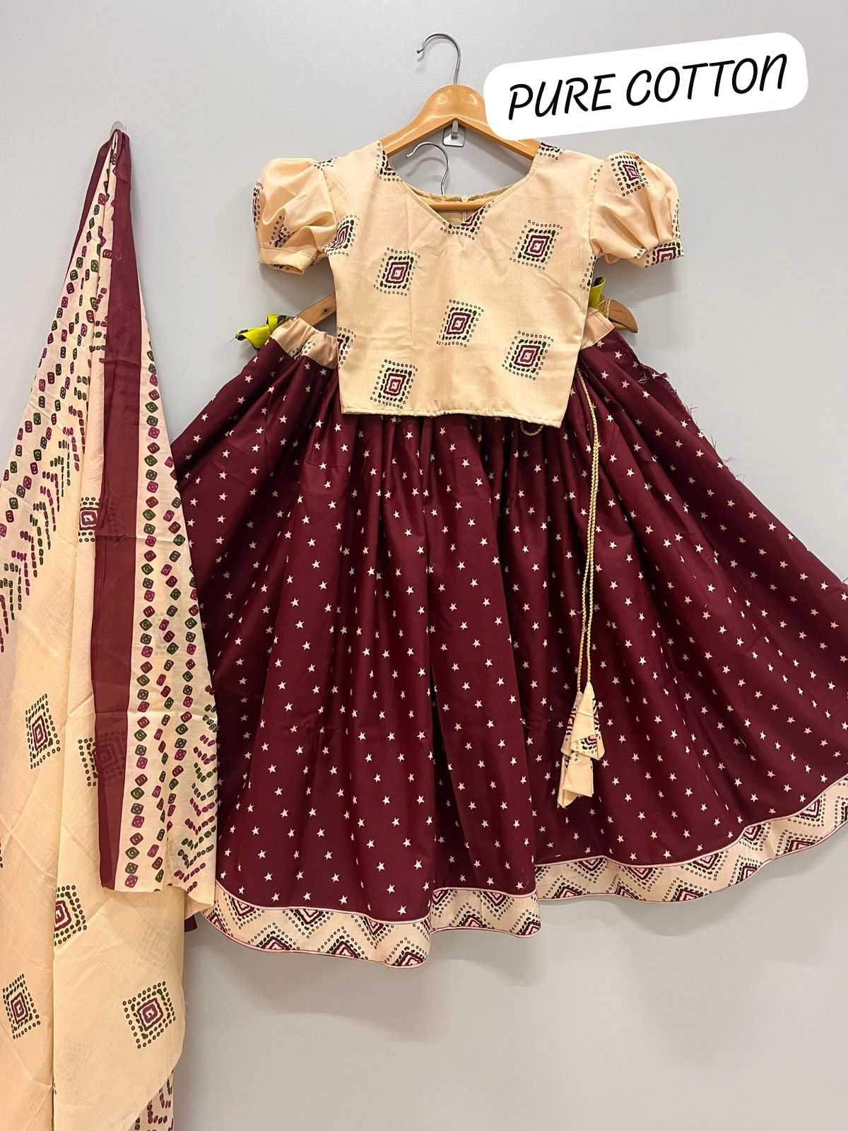 Ynf Pure Cotton RIN235 CANVAS Kids Wear Festive Collections Wholesale Girls Cotton Frocks Kids Lehenga Choli Baby Girl Lehenga Manufacturer- Kapda Export