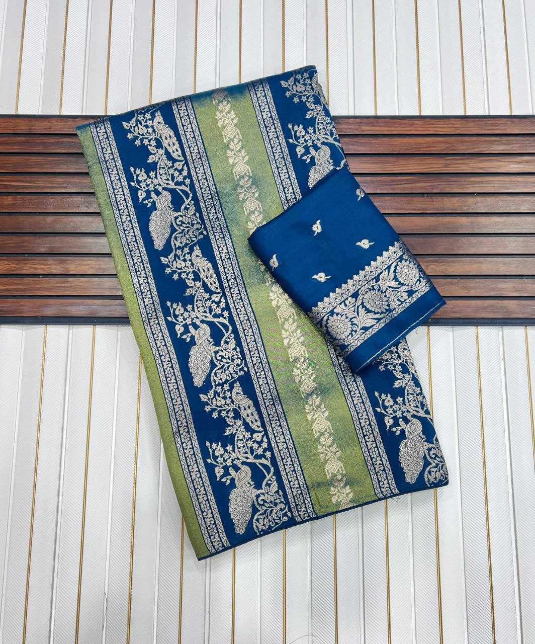 Ynf Tissue Silk RIN225 1007 Sarees Festive Collections Wholesale Tissue Silk Saree Nylon Sarees Sarees With Blouse Manufacturer- Kapda Export