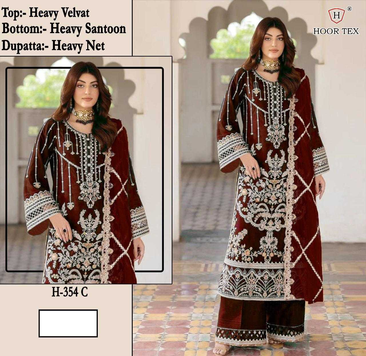 Ynf Velvet KESH530 HOOR 354 Suits & Dresses Wholesale Kashmiri Suits Velvet Suits Bridal Suits Manufacturer- Kapda Export