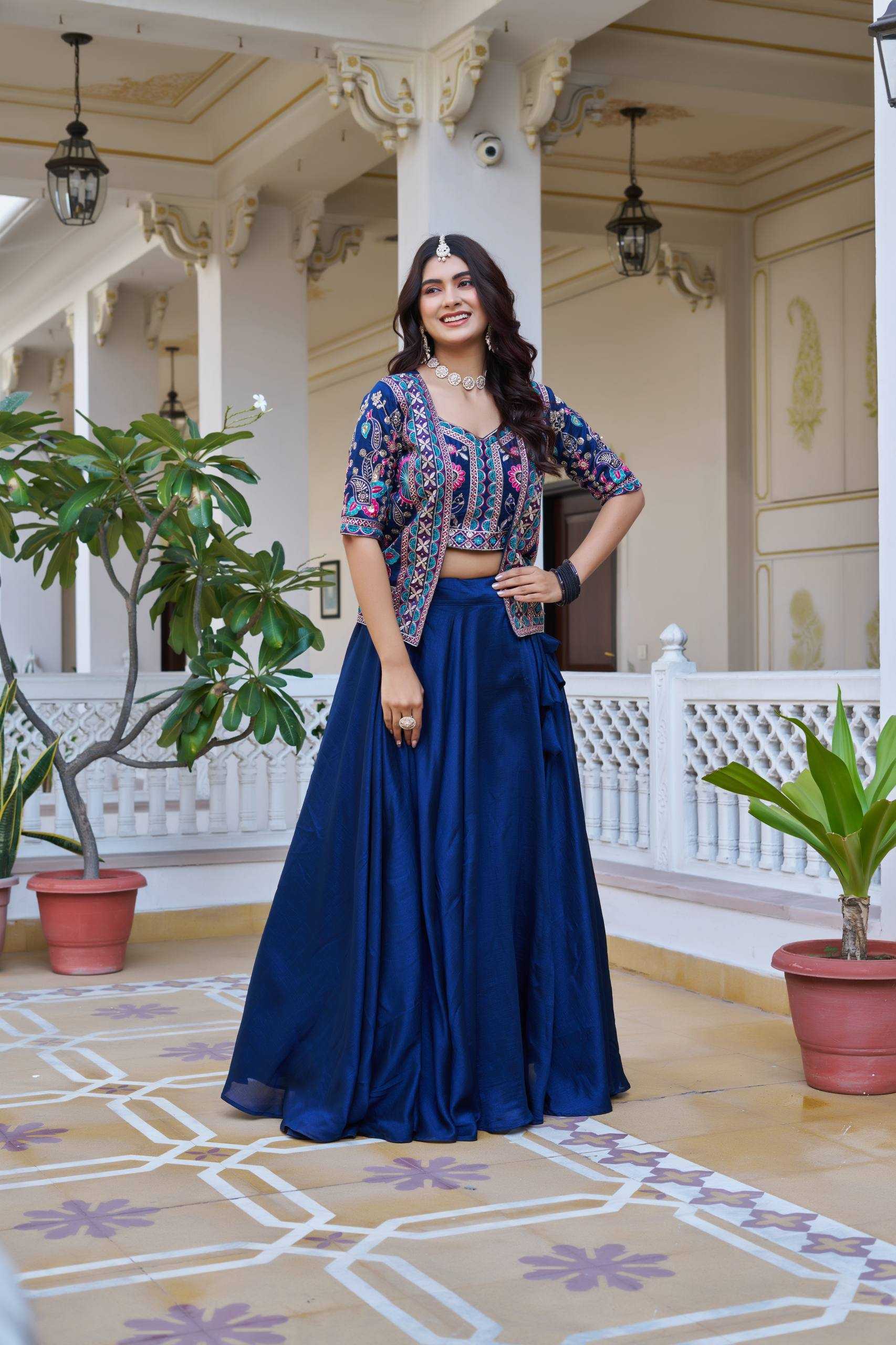 Ynf Vichitra Silk KESH498 142 Lehengas Wholesale Fancy Lehenga Celebrity Lehenga Jacket Style Lehenga Manufacturer- Kapda Export