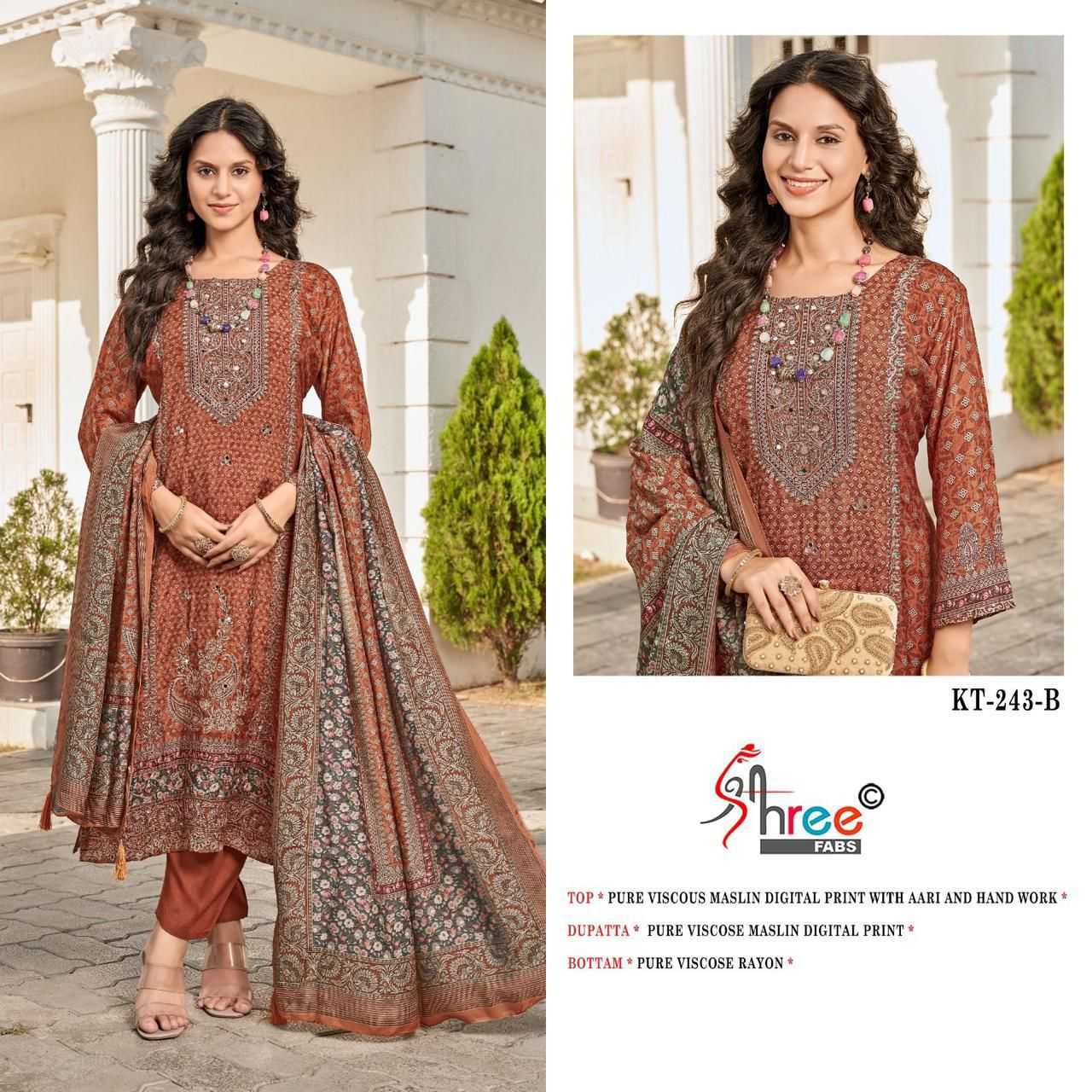 Ynf Viscose KESH586 SHREE 243 Suits & Dresses Islamic Clothing Wholesale Pakistani Suits Unstitched Suits Semi-Stitched Suits Manufacturer- Kapda Export