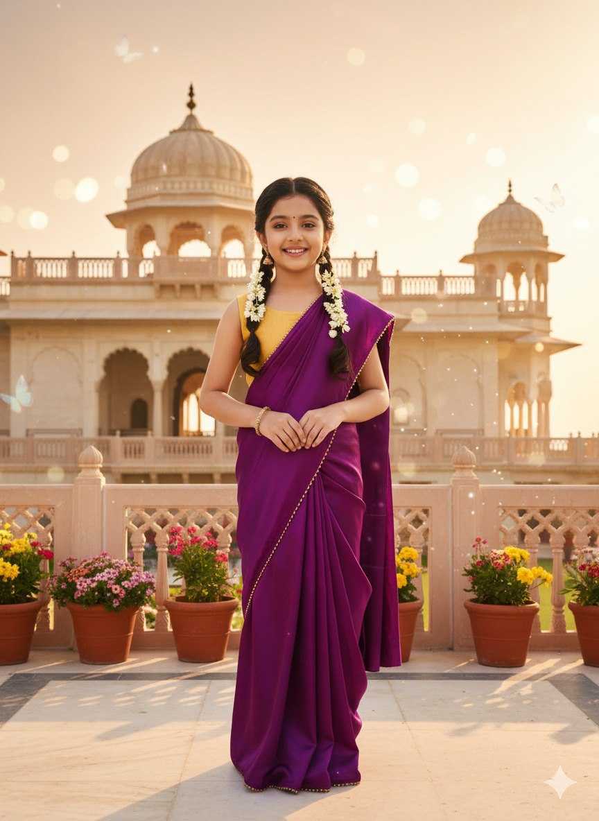 Ynf Banglori Silk KESH505 017 Kids Wear Wholesale Kids Saree Dress Kids Festive Wear Kids Party Wear Ethnic Manufacturer- Kapda Export