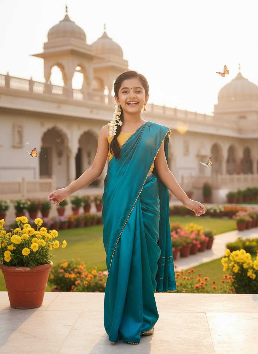 Ynf Banglori Silk KESH505 017 Kids Wear Wholesale Kids Saree Dress Kids Festive Wear Kids Party Wear Ethnic Manufacturer- Kapda Export