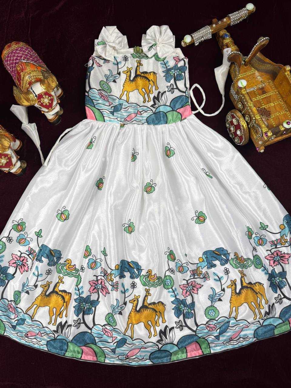 Ynf Chinon KESH642 046 Kids Wear Wholesale Kids Gown Ethnic Dresses For Kids Kids Ethnic Gowns Manufacturer- Kapda Export