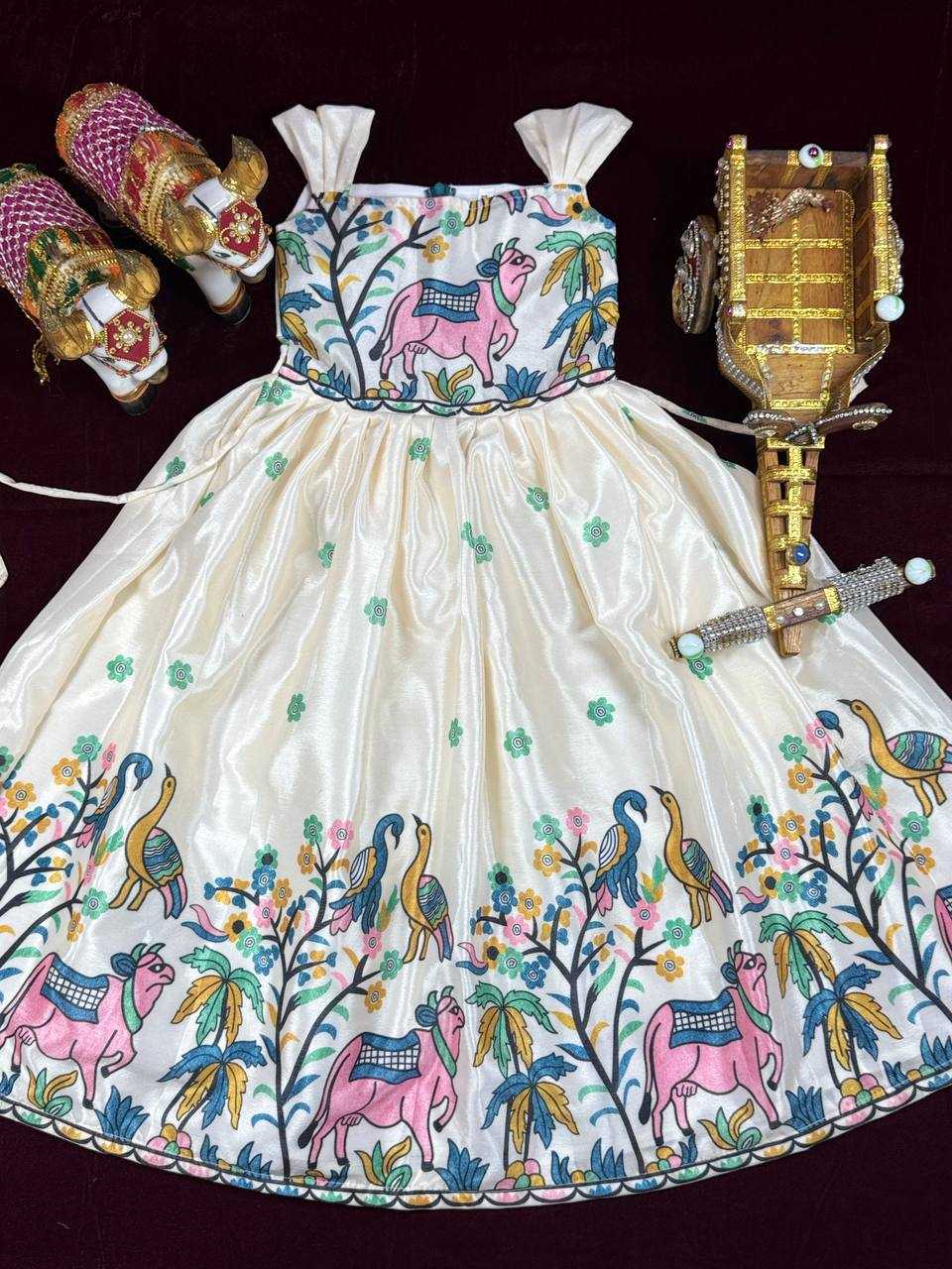 Ynf Chinon KESH642 046 Kids Wear Wholesale Kids Gown Ethnic Dresses For Kids Kids Ethnic Gowns Manufacturer- Kapda Export