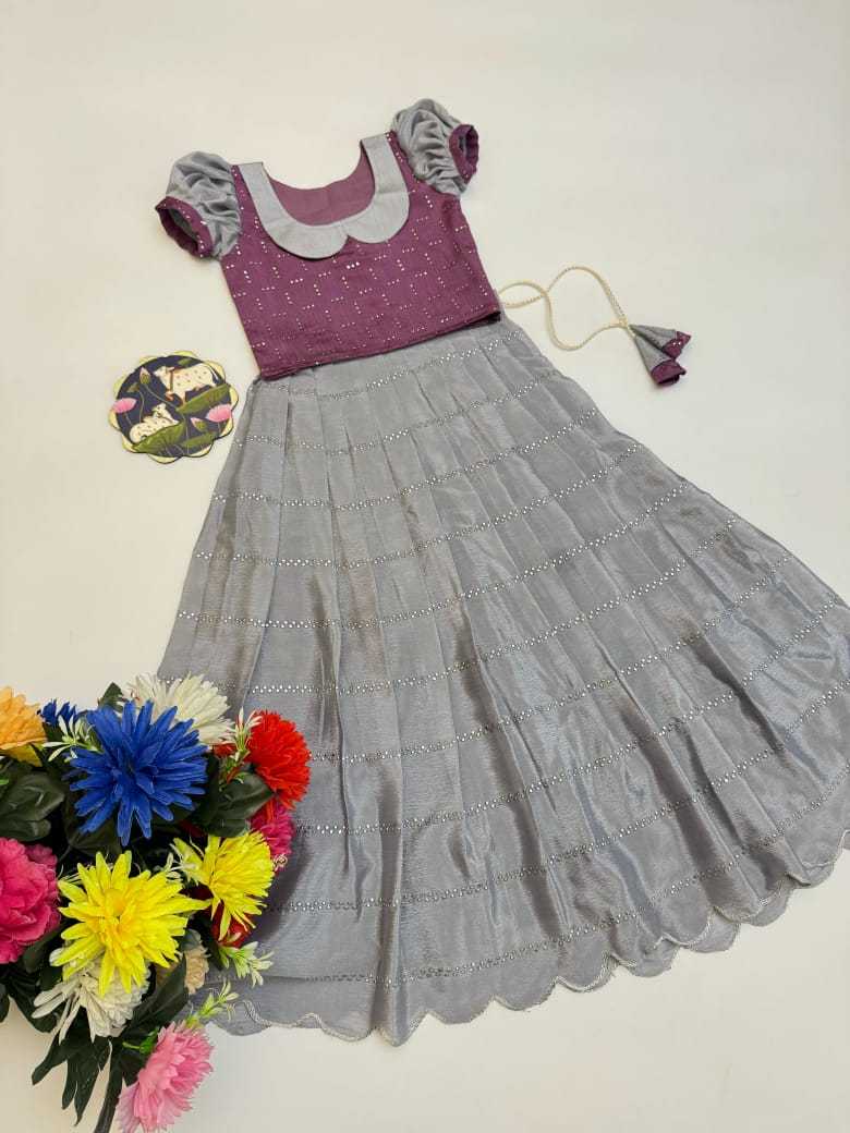 Ynf Chinon RIN235 Mukiesh Kids Wear Wholesale Kids Lehenga Girls Cotton Frocks Kids Designer Frock Manufacturer- Kapda Export