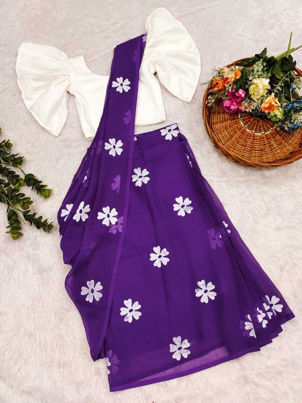 Ynf Chinon Silk KESH505 012 Kids Wear Wholesale Kids Saree Dress Kids Festive Wear Kids Wedding Outfits Manufacturer- Kapda Export