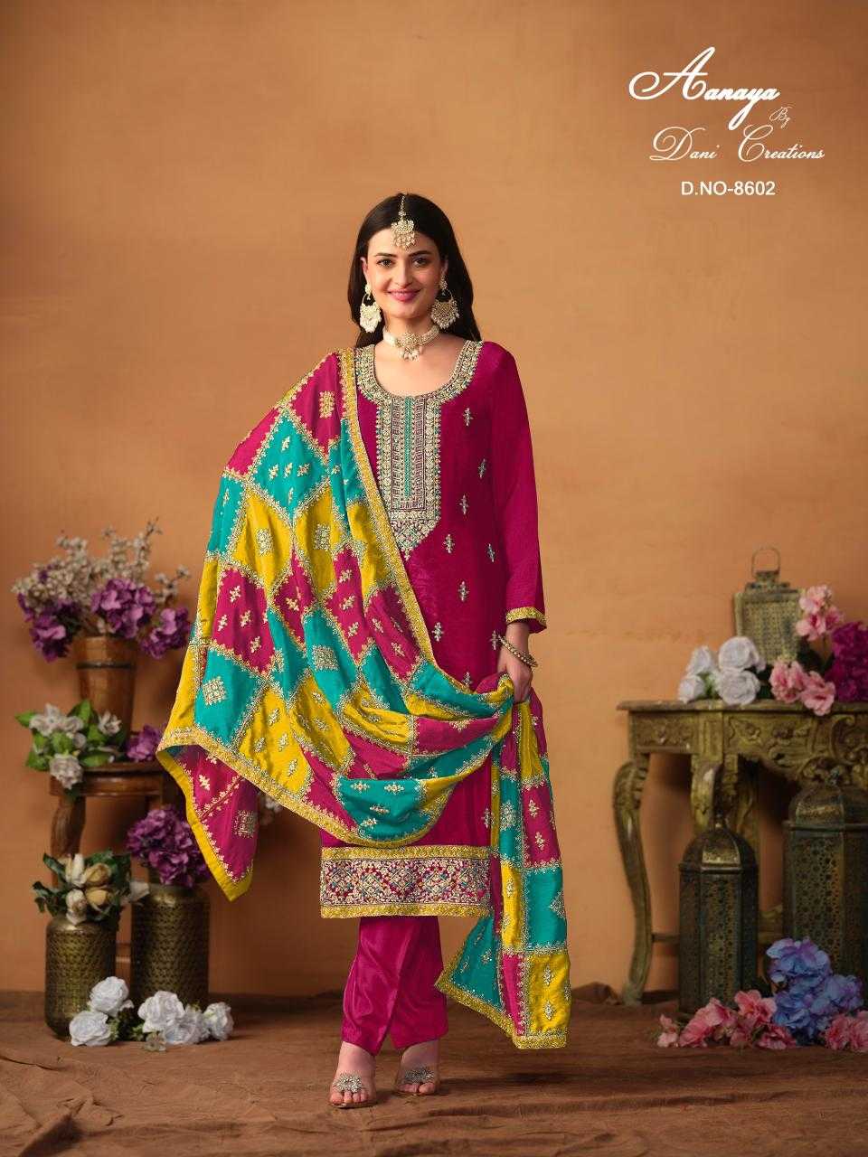 Ynf Chinon Silk KESH530 AANAYA VOL 186 Suits & Dresses Wholesale Embroidery Suits Patiala Suits Party wear suits Manufacturer- Kapda Export