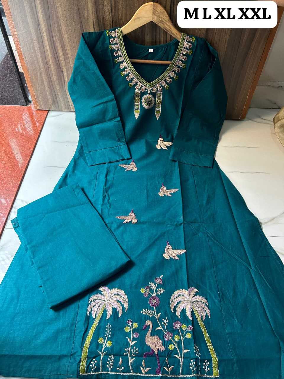 Ynf Cotton KESH594 KISAN Suits & Dresses Festive Collections Wholesale Embroidery Suits Party wear suits Straight Cut Suits Manufacturer- Kapda Export