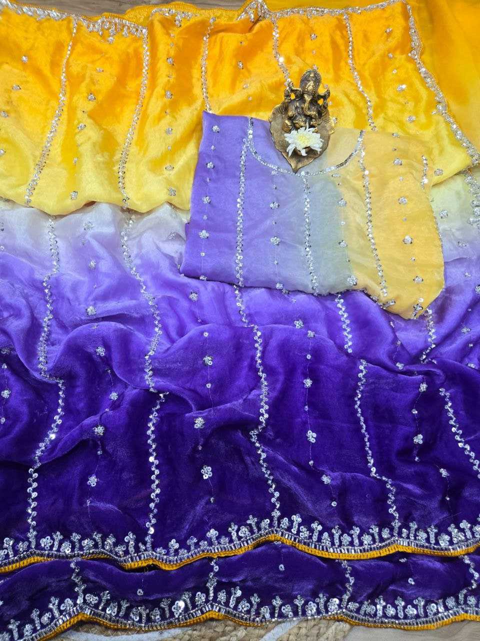 Ynf Crunchi KESH588 HARSHITA Sarees Festive Collections Wholesale Embroidered Sarees Swarovski Sarees Silk Sarees Manufacturer- Kapda Export