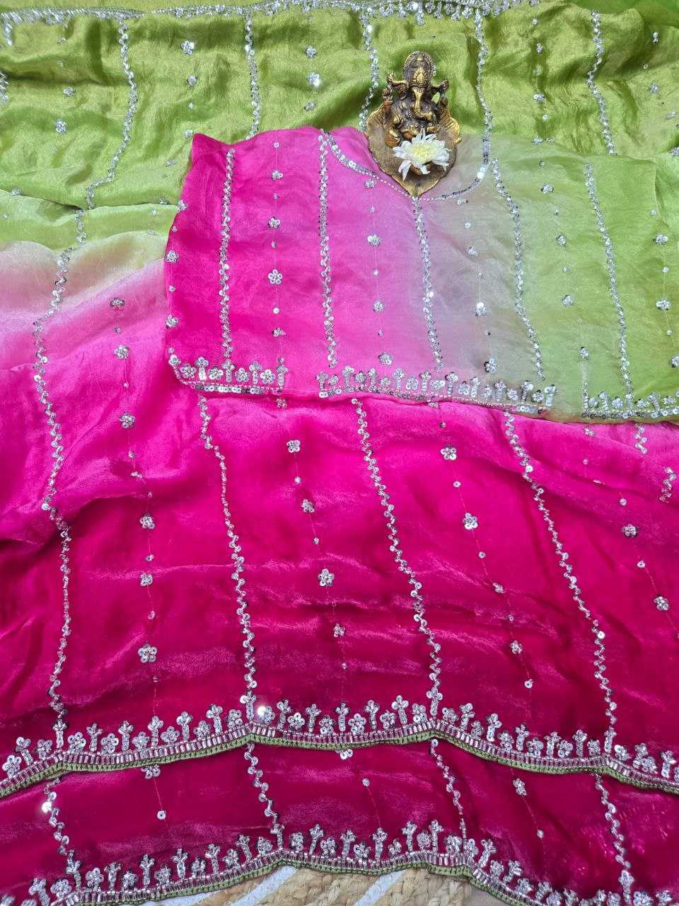 Ynf Crunchi KESH588 HARSHITA Sarees Festive Collections Wholesale Embroidered Sarees Swarovski Sarees Silk Sarees Manufacturer- Kapda Export