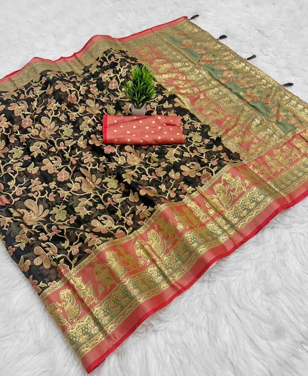 Ynf Dull Moss KESH441 Chandrakala 2 Sarees Wholesale Designer Sarees Printed Sarees Brasso Sarees Manufacturer- Kapda Export