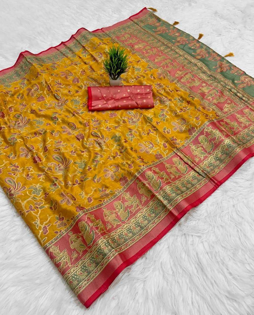 Ynf Dull Moss KESH441 Chandrakala 2 Sarees Wholesale Designer Sarees Printed Sarees Brasso Sarees Manufacturer- Kapda Export