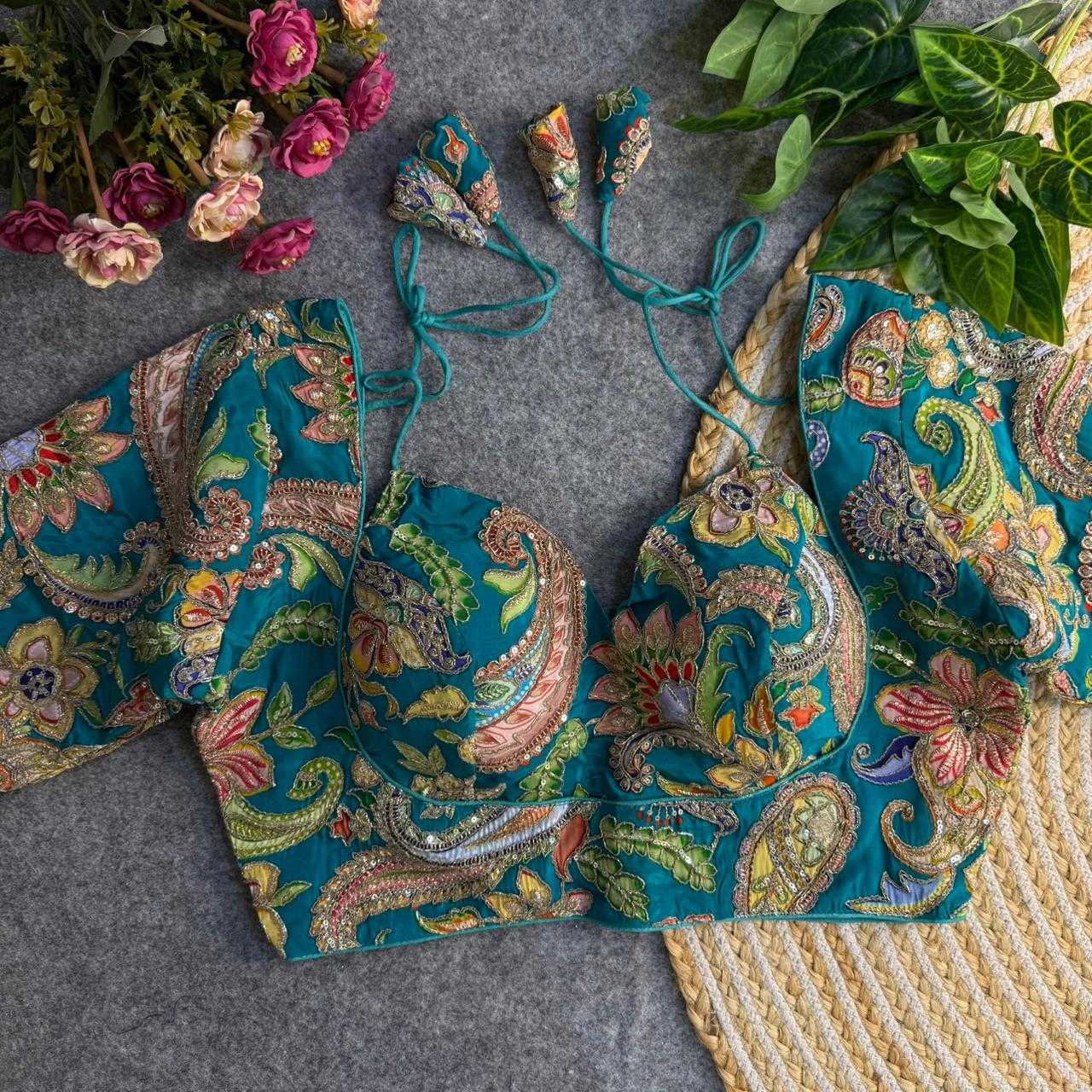 Ynf Heavy Crepe RIN235 Kaveri Readymade Blouses Festive Collections Wholesale Printed Blouse Party Wear Blouse Navratri Blouses Manufacturer- Kapda Export