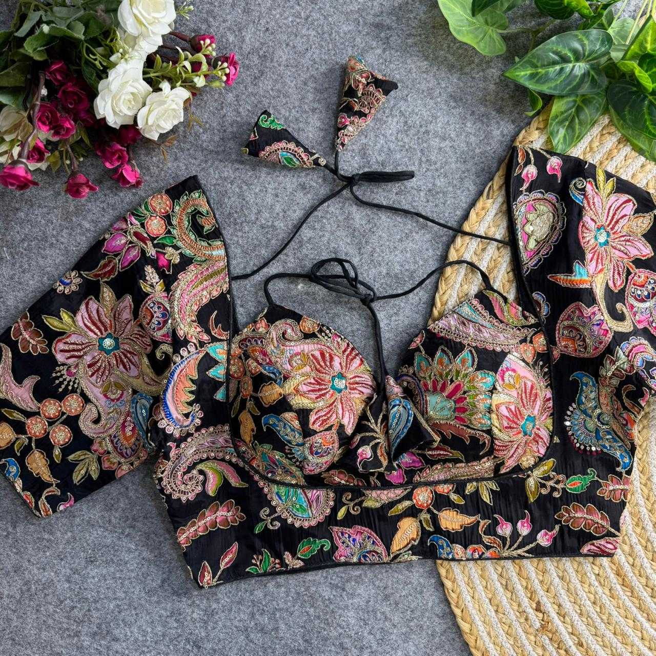 Ynf Heavy Crepe RIN235 Kaveri Readymade Blouses Festive Collections Wholesale Printed Blouse Party Wear Blouse Navratri Blouses Manufacturer- Kapda Export