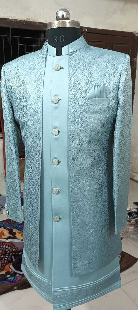 Ynf Heavy Silk KESH650 ZAKIR Mens Wear Wholesale Men Wedding kurta Mens Ethnic Jackets Kurta Set with Jacket Manufacturer- Kapda Export