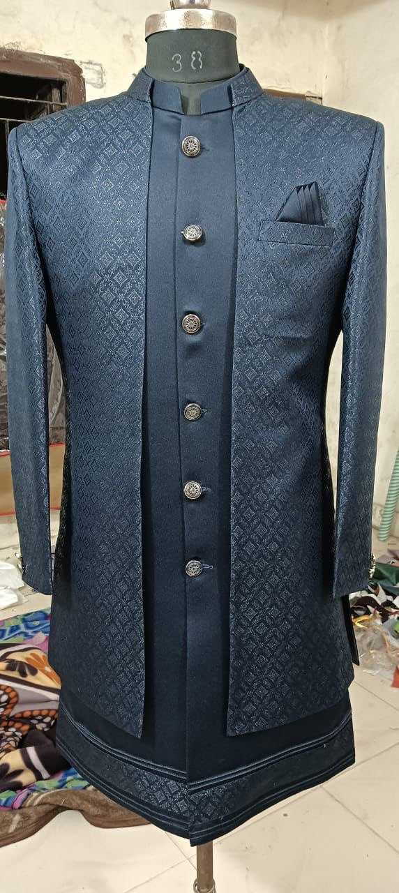 Ynf Heavy Silk KESH650 ZAKIR Mens Wear Wholesale Men Wedding kurta Mens Ethnic Jackets Kurta Set with Jacket Manufacturer- Kapda Export