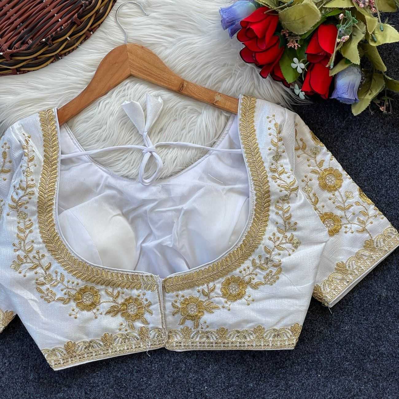 Ynf Milan Silk KESH554 KARINA Readymade Blouses Wholesale Designer Blouse Fashion Blouse Kutch Work Blouses Manufacturer- Kapda Export