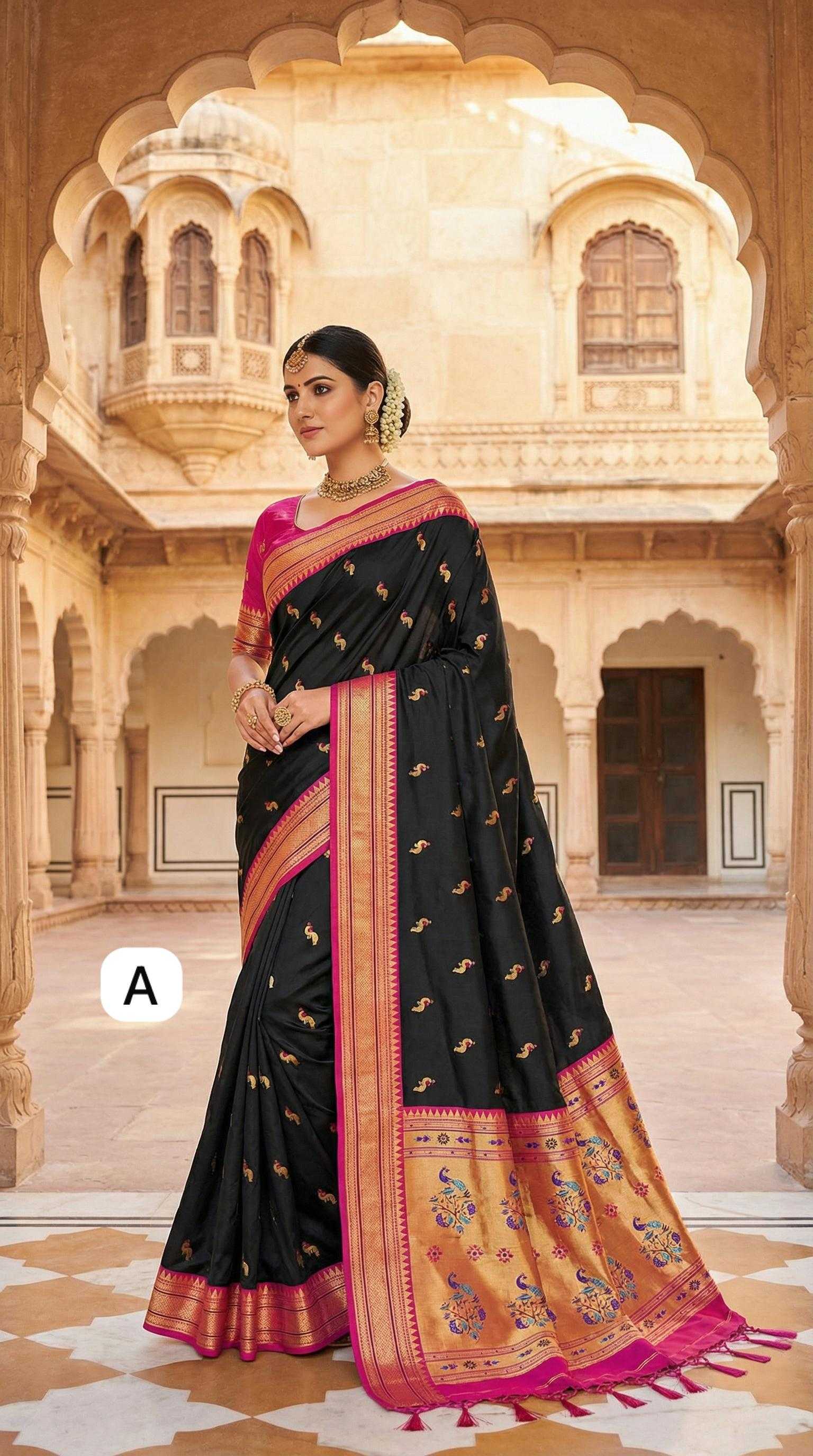 Ynf Paithani Silk RIN150 IKRA Silk Sarees Festive Collections Wholesale Paithani Sarees Festival Silk Sarees Pongal Collections Manufacturer- Kapda Export