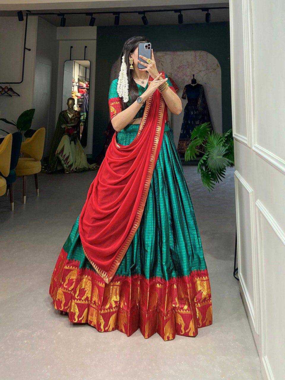 Ynf Poly Cotton KESH668 Kalyani Lehengas Wholesale Fancy Lehenga Traditional Lehenga Simple Lehenga Manufacturer- Kapda Export