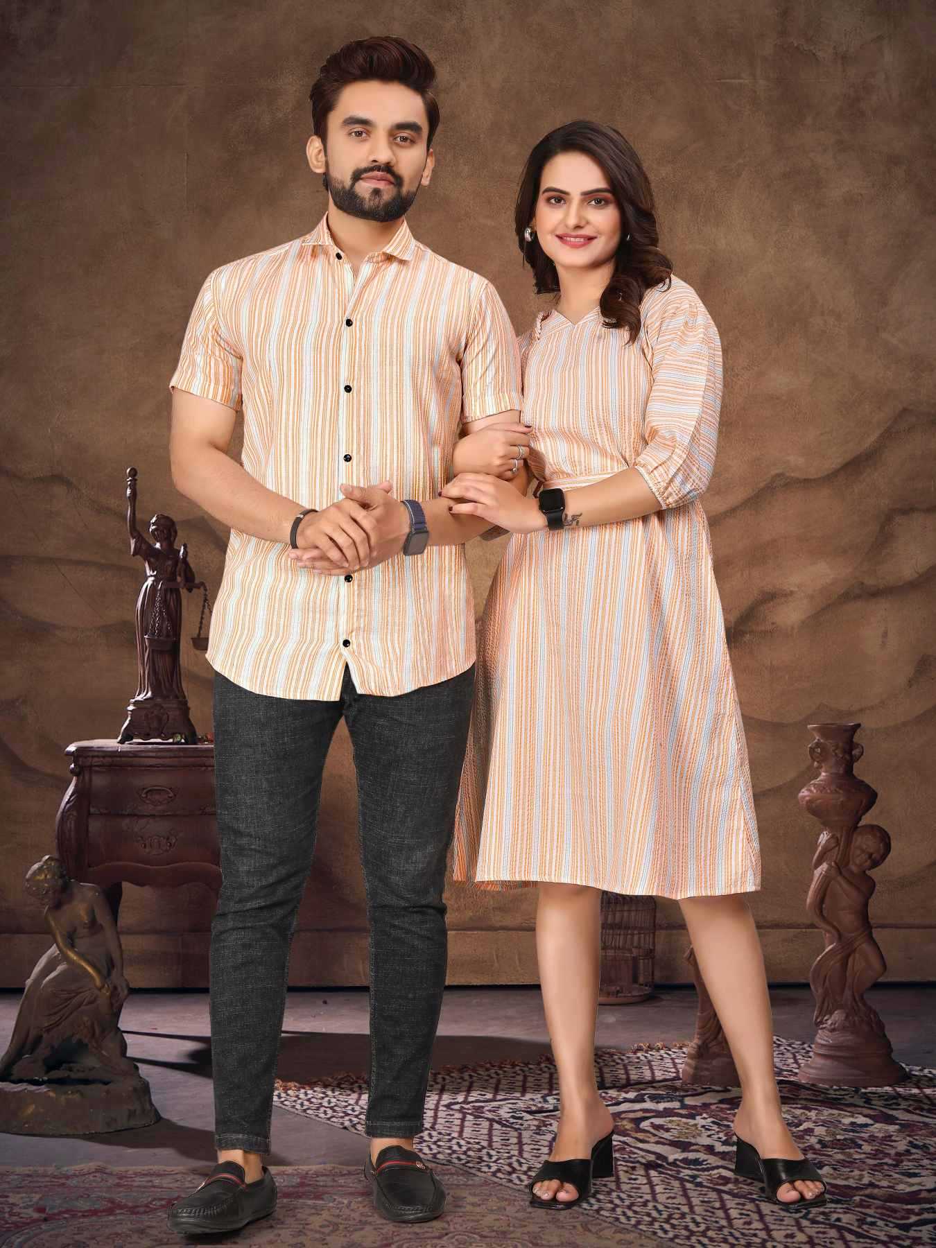 Ynf Pure Cotton KESH481 VEER-ZARA-2 Couple Wear Wholesale Couple Matching Ethnic Outfits Party Wear Couple Ethnic Collection Designer Ethnic Outfits for Couples Manufacturer- Kapda Export