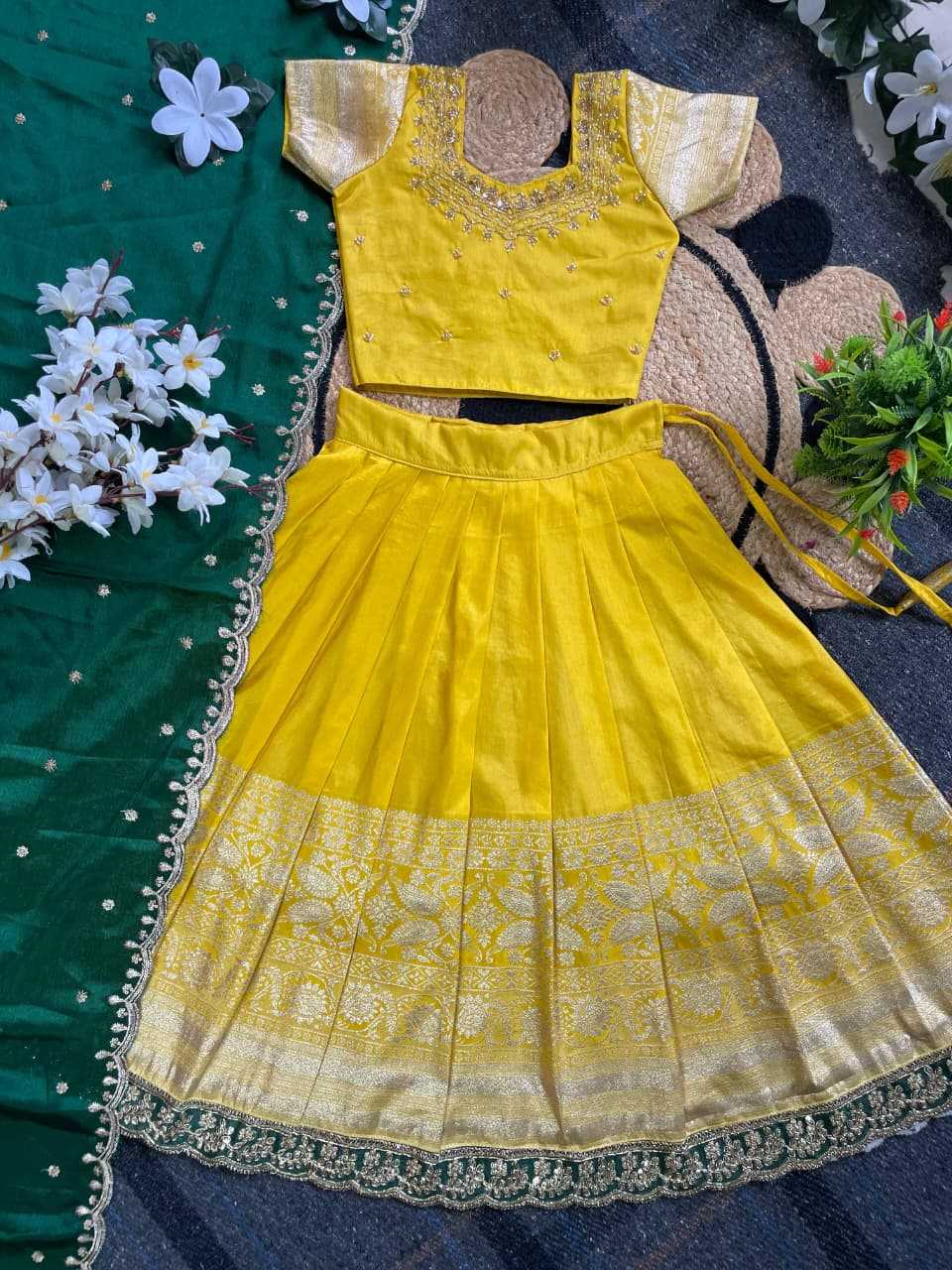Ynf Pure Silk KESH505 SANIYA Kids Wear Festive Collections Wholesale Kids Lehenga Choli Kids Festive Wear Pongal Collections Manufacturer- Kapda Export