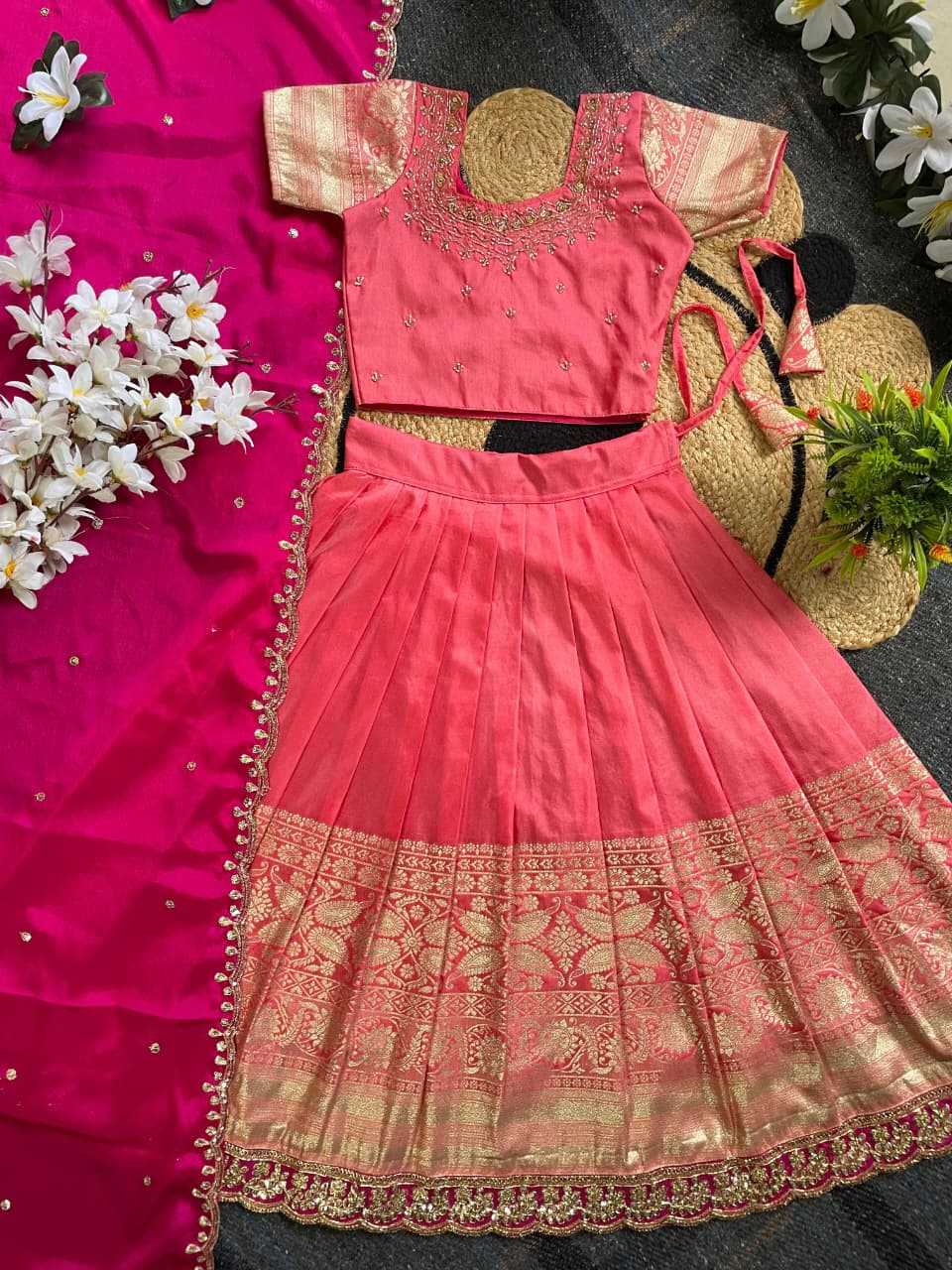 Ynf Pure Silk KESH505 SANIYA Kids Wear Festive Collections Wholesale Kids Lehenga Choli Kids Festive Wear Pongal Collections Manufacturer- Kapda Export