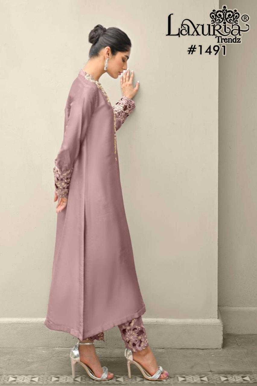 Ynf Satin KESH530 Laxuria 1491 Suits & Dresses Wholesale Embroidered Suits Party Wear Dresses Sleeveless Dresses Manufacturer- Kapda Export