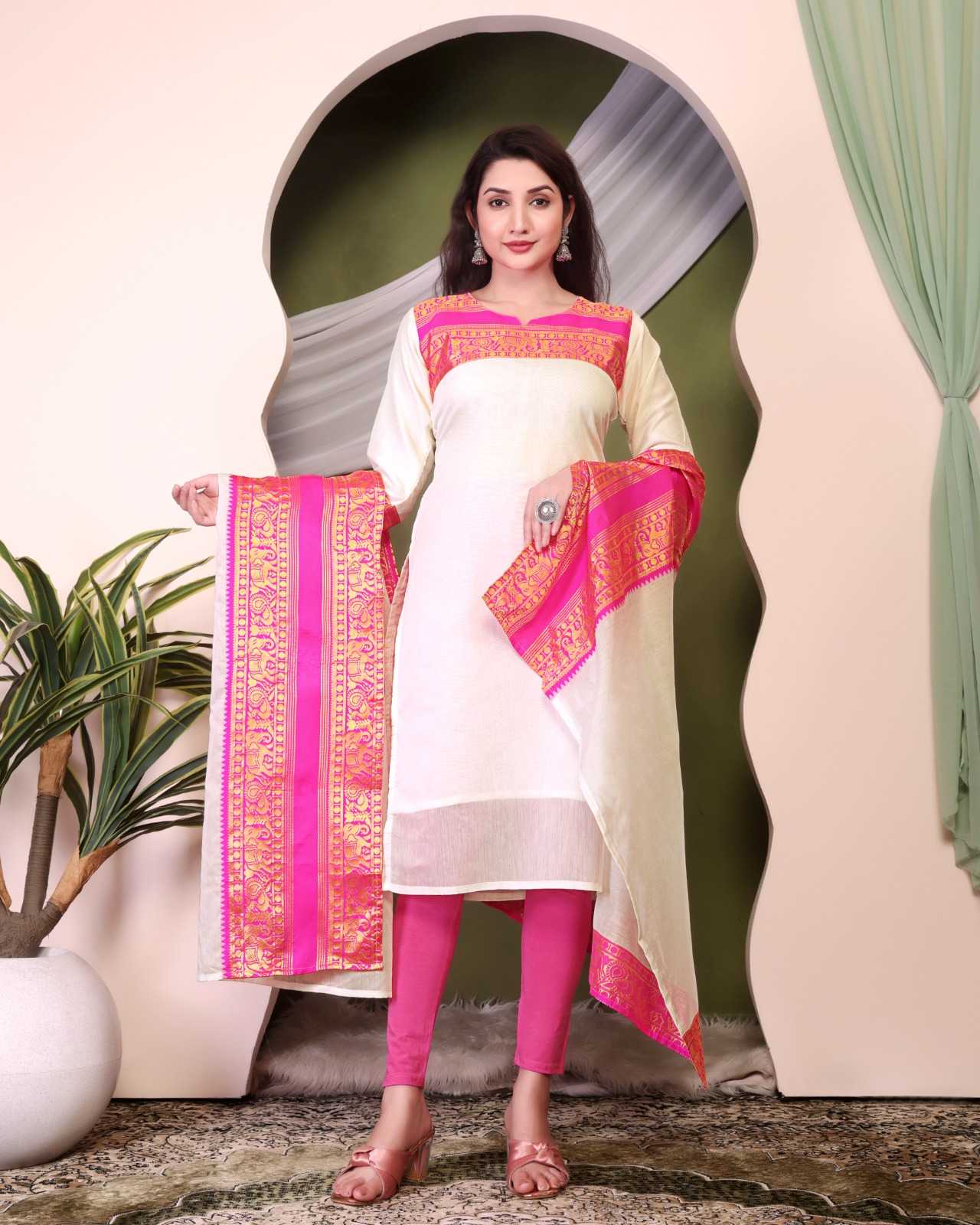 Ynf Silk Cotton RIN235 Lajja Suits & Dresses Festive Collections Wholesale Ladies Silk Suit Straight Cut Suits Casual Dresses Manufacturer- Kapda Export