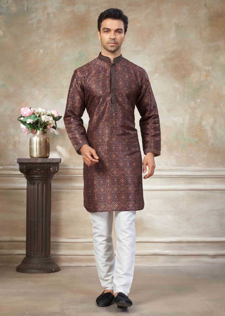 Ynf Silk KESH650 Wedding 40 Mens Wear Wholesale Mens Kurta Pyjama Silk Kurta Men Wedding kurta Manufacturer- Kapda Export