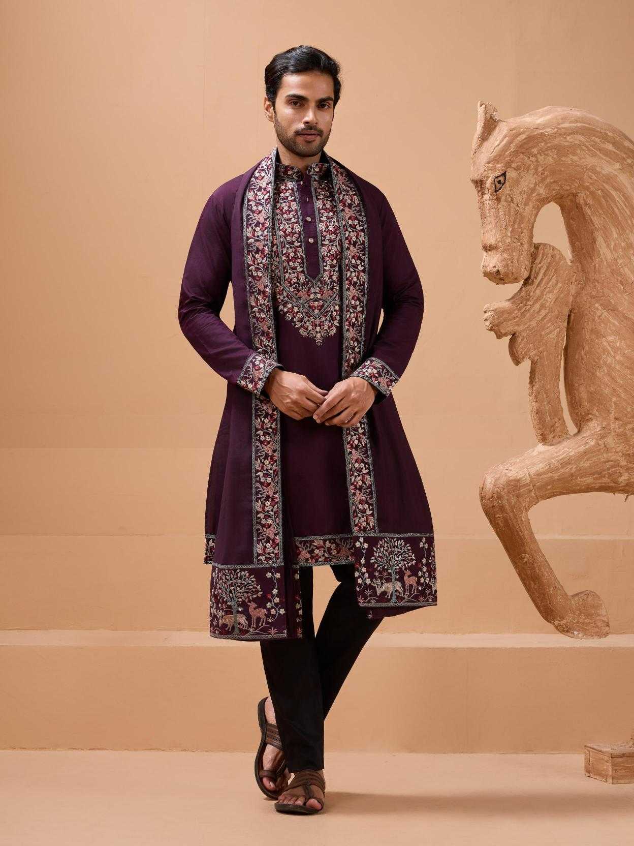 Ynf Silk RIN202 ROYAL LOOK Mens Wear Wholesale Mens Kurtas Mens Kurta Pyjama Silk Kurta Manufacturer- Kapda Export