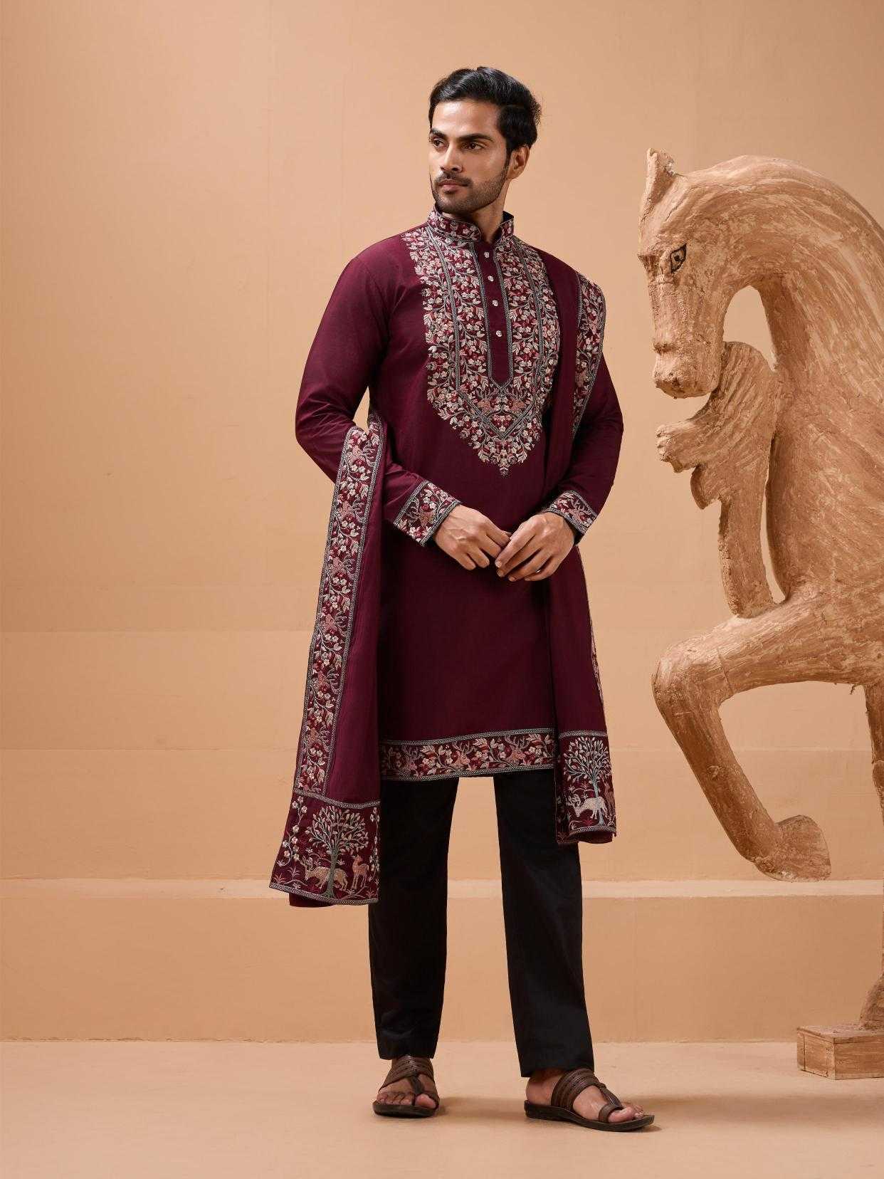 Ynf Silk RIN202 ROYAL LOOK Mens Wear Wholesale Mens Kurtas Mens Kurta Pyjama Silk Kurta Manufacturer- Kapda Export