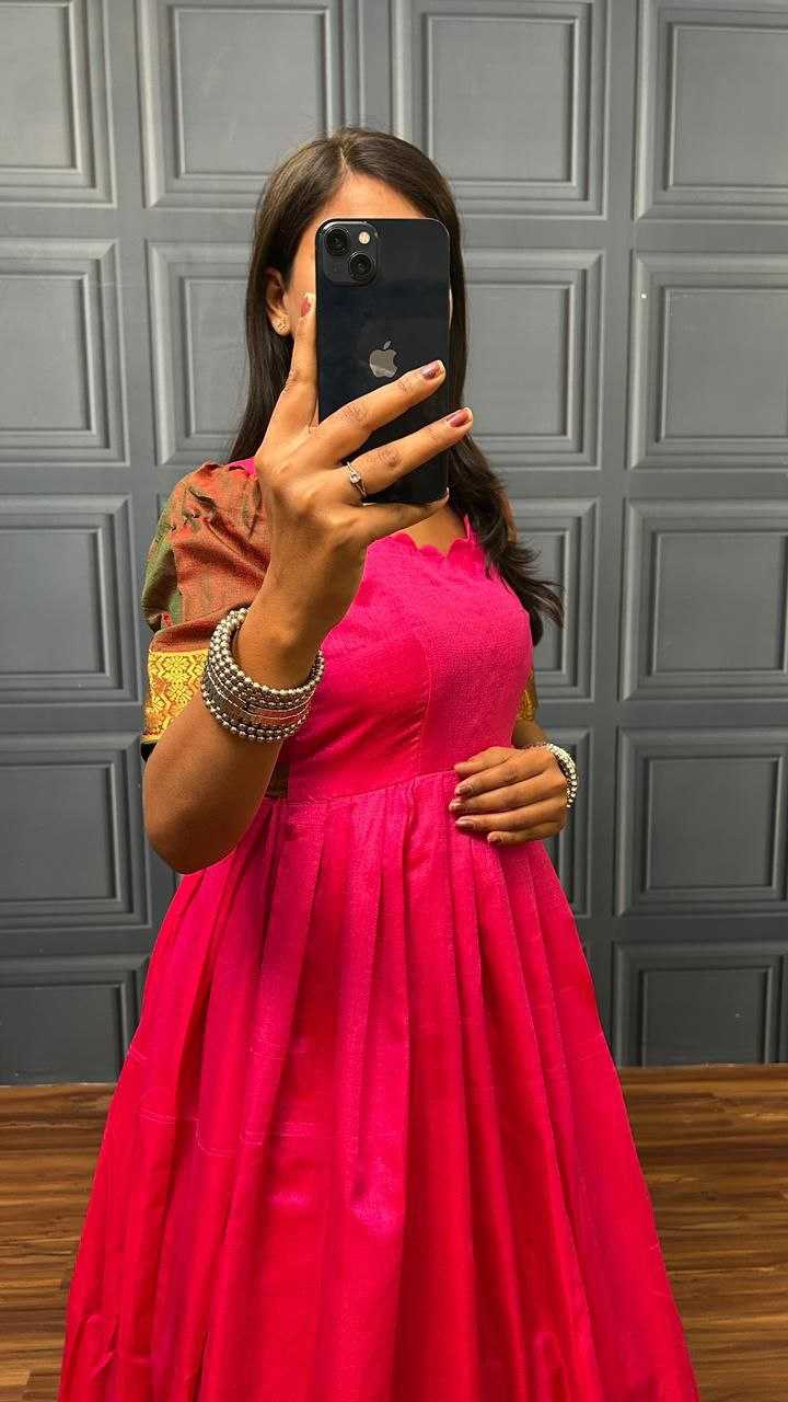 Ynf Soft Tissue KESH619 Kishori Gowns Wholesale Fancy Gowns Party Gowns Plus Size Gowns Manufacturer- Kapda Export