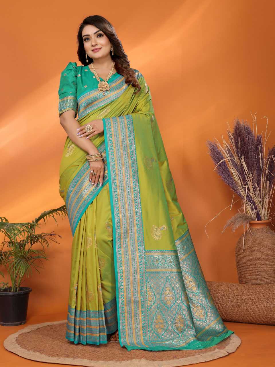 Ynf Banarasi Soft Silk KESH663 Fronx Sarees Wholesale Designer Sarees Zari Border Sarees Golden Sarees Manufacturer- Kapda Export