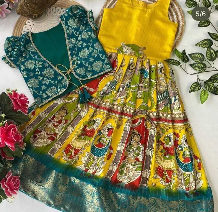 Ynf Banarasi Soft Silk RIN235 RAHUL Kids Wear Wholesale Kids Gown Kids Navratri Outfits Kids Party Wear Ethnic Manufacturer- Kapda Export