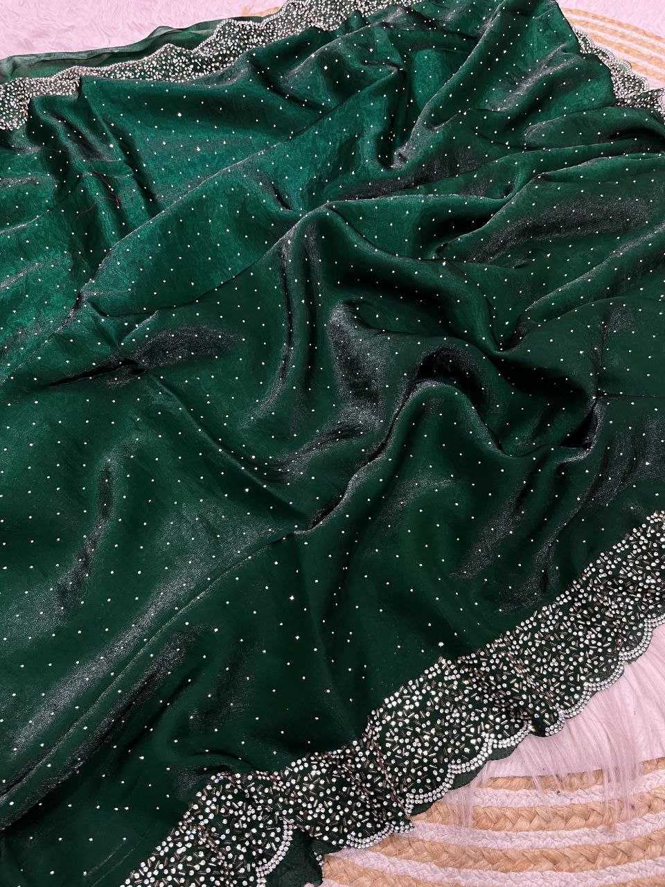 Ynf Blooming RIN230 612 Sarees Festive Collections Wholesale Swarovski Sarees Silk Sarees Sarees With Blouse Manufacturer- Kapda Export