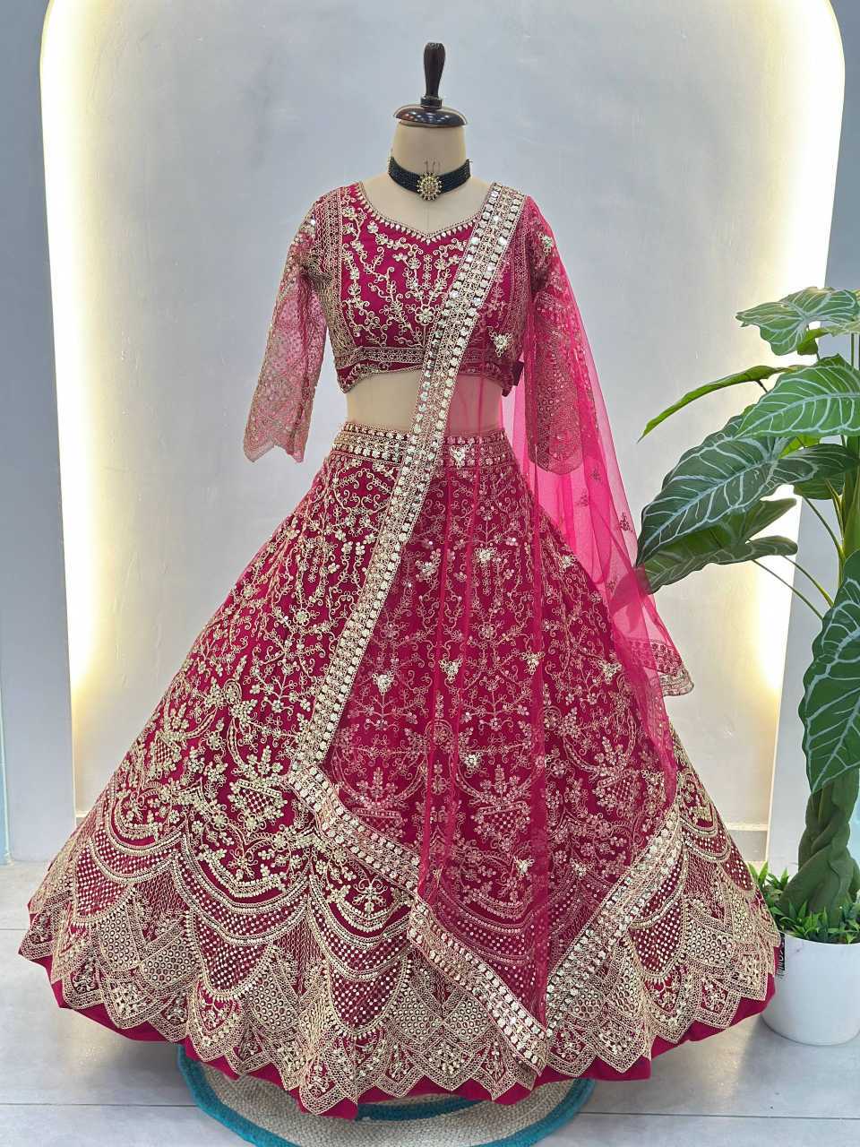 Ynf Butterfly Net KESH533 5159 Lehengas Wholesale Wedding Lehenga Embroidered Lehenga Sequins Lehenga Manufacturer- Kapda Export