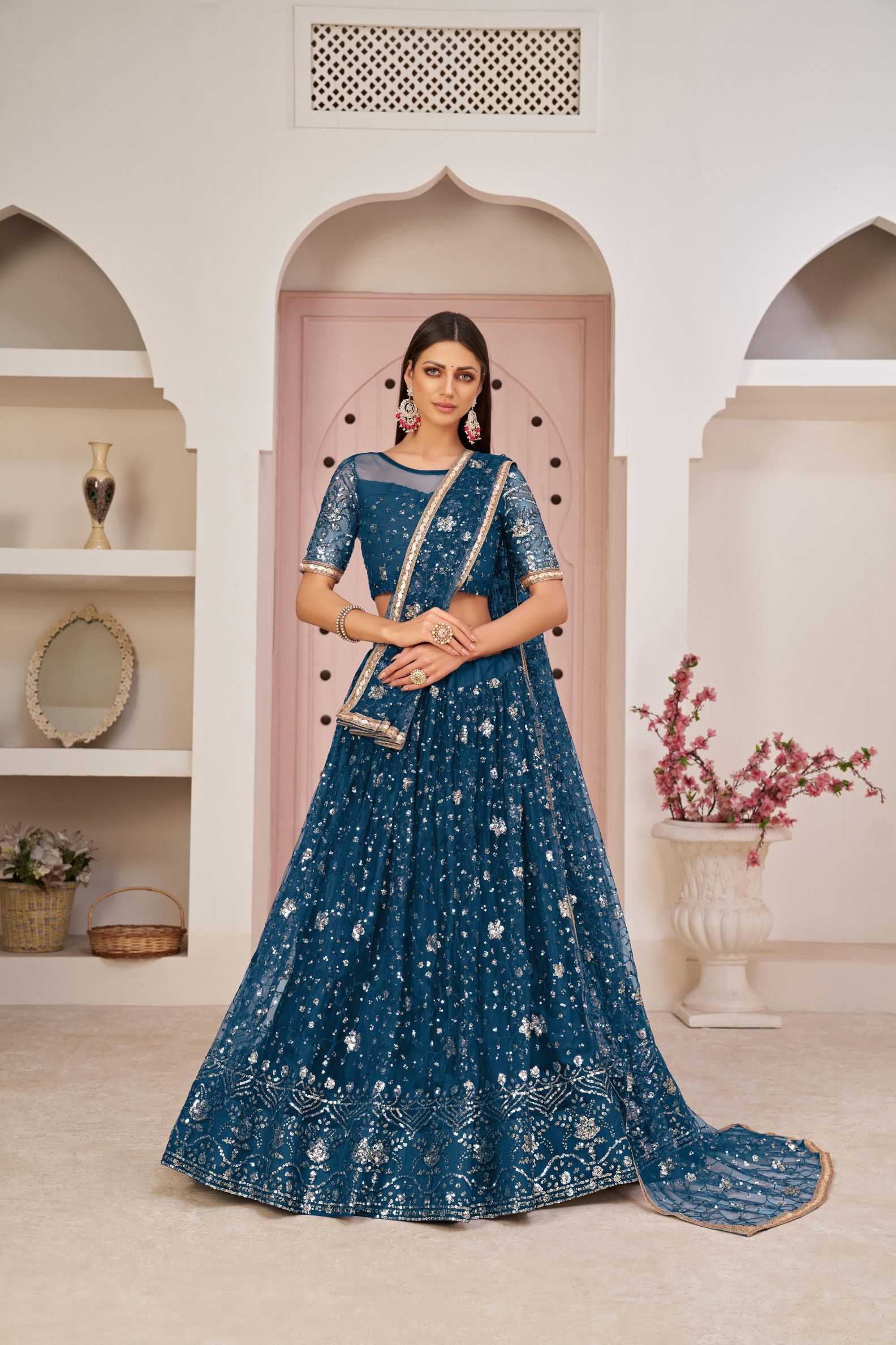 Ynf Butterfly Net KESH648 1193 Lehengas Wedding Collections Wholesale Net Lehenga Choli Designer Lehenga Choli Wedding Outfits Manufacturer- Kapda Export