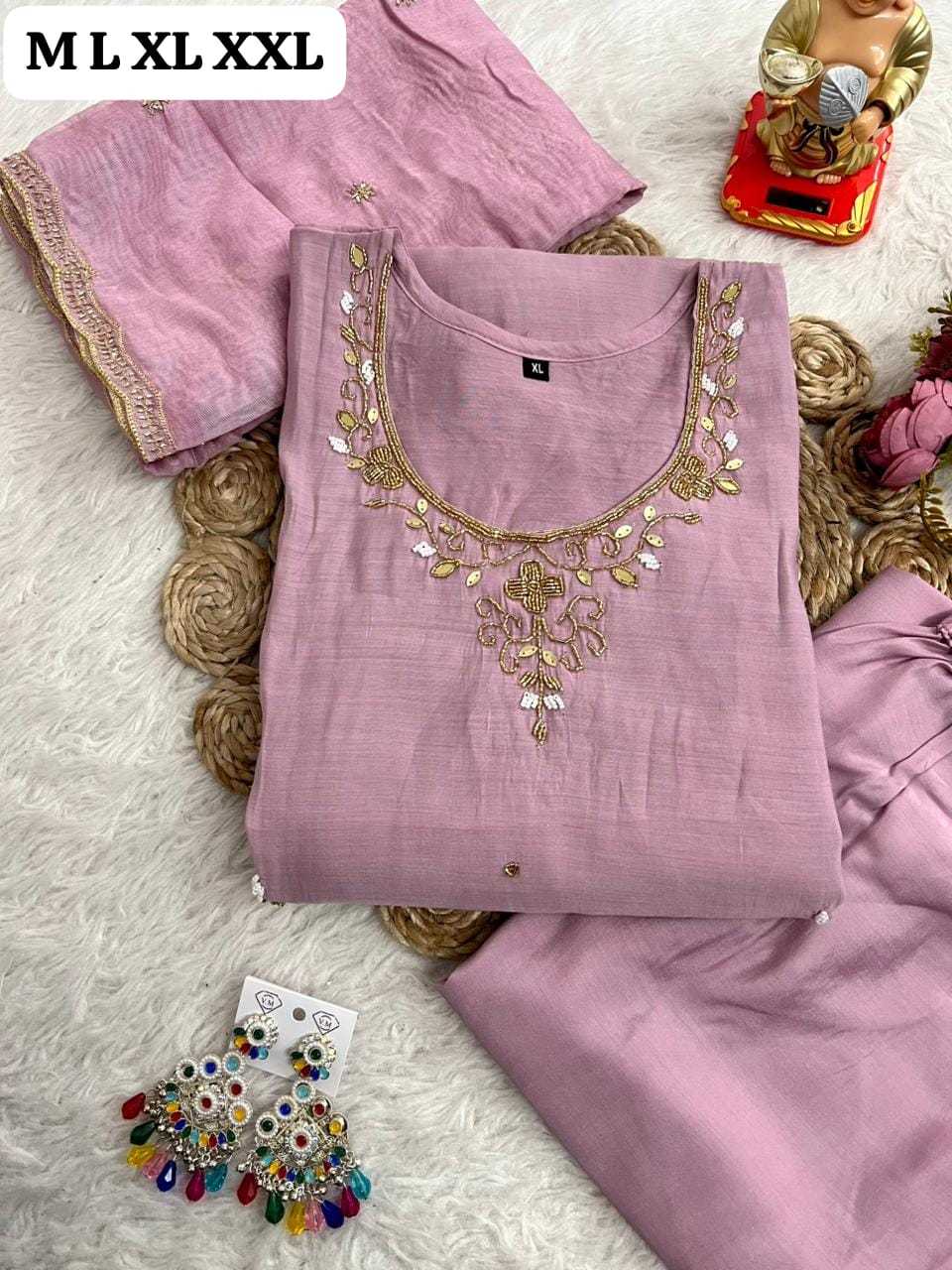 Ynf Chanderi Cotton KESH594 JAMNA Suits & Dresses Festive Collections Wholesale Party wear suits Chanderi Suit Handwork Suits Manufacturer- Kapda Export