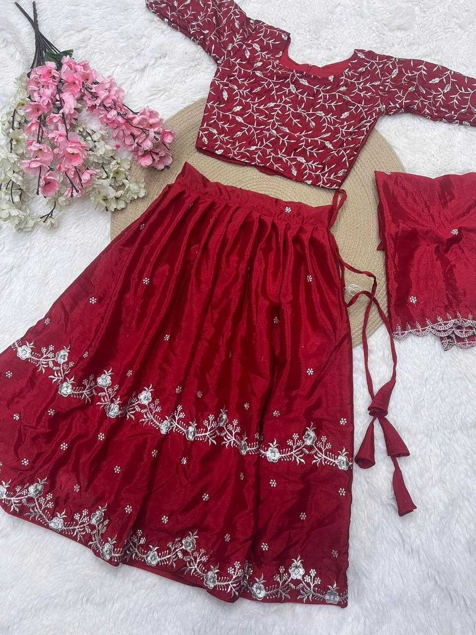 Ynf Chanderi Silk RIN235 FULL FLAIR Kids Wear Wholesale Kids Lehenga Girls Ethnic Wear Baby Girl Lehenga Manufacturer- Kapda Export