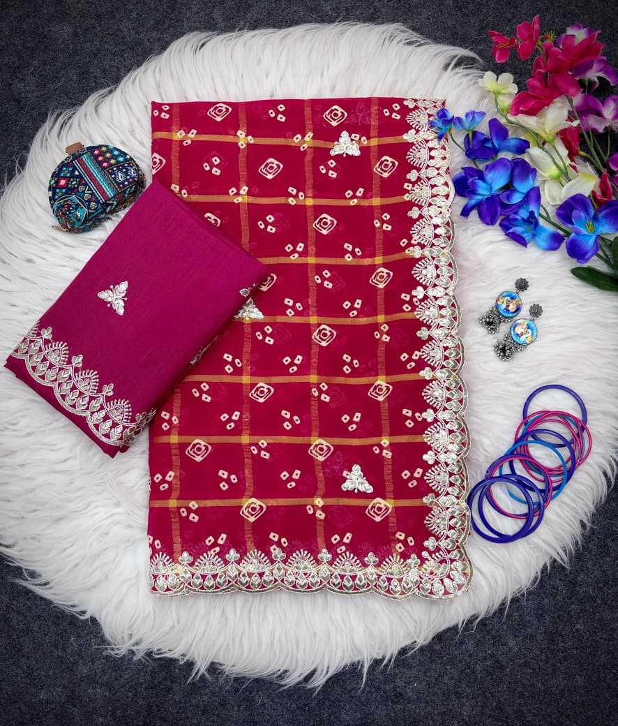 Ynf Chex Silk KESH584 Zari Sarees Wholesale Cutwork Saree Gota Work Saree Bandhani Sarees Manufacturer- Kapda Export
