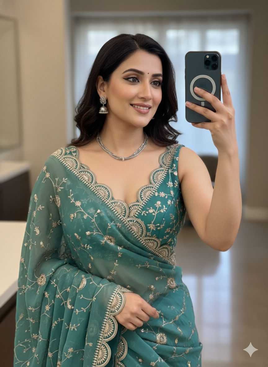 Ynf Chiffon KESH547 KALAM Sarees Wholesale Sequence Sarees Embroidered Sarees Heavy Work Sarees Manufacturer- Kapda Export