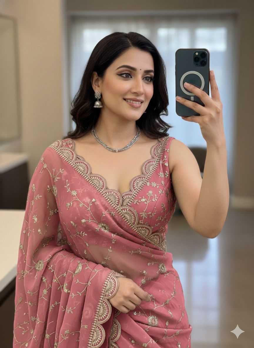 Ynf Chiffon KESH547 KALAM Sarees Wholesale Sequence Sarees Embroidered Sarees Heavy Work Sarees Manufacturer- Kapda Export