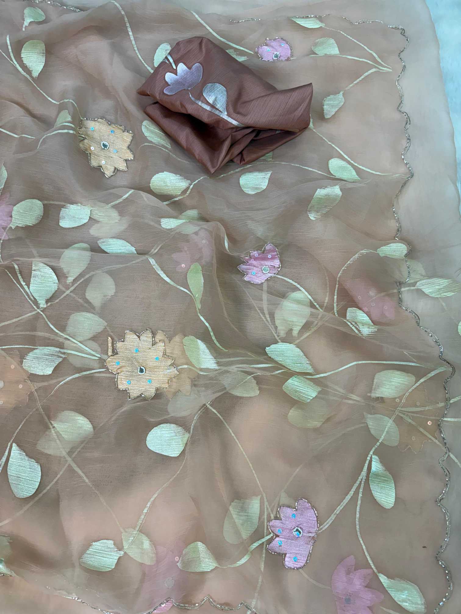 Ynf Chiffon RIN164 SBI Sarees Wholesale Designer Sarees Cutwork Saree Hand Printed Saree Manufacturer- Kapda Export