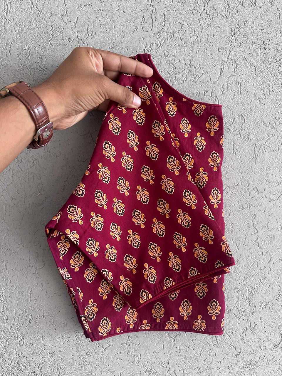 Ynf Cotton KESH426 6060 (06) Readymade Blouses Festive Collections Wholesale Printed Blouse Cotton Blouse Fashion Blouse Manufacturer- Kapda Export