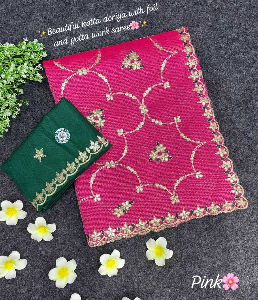 Ynf Cotton KESH584 COTTAN Sarees Wholesale Designer Sarees Embroidered Sarees Gota Work Saree Manufacturer- Kapda Export