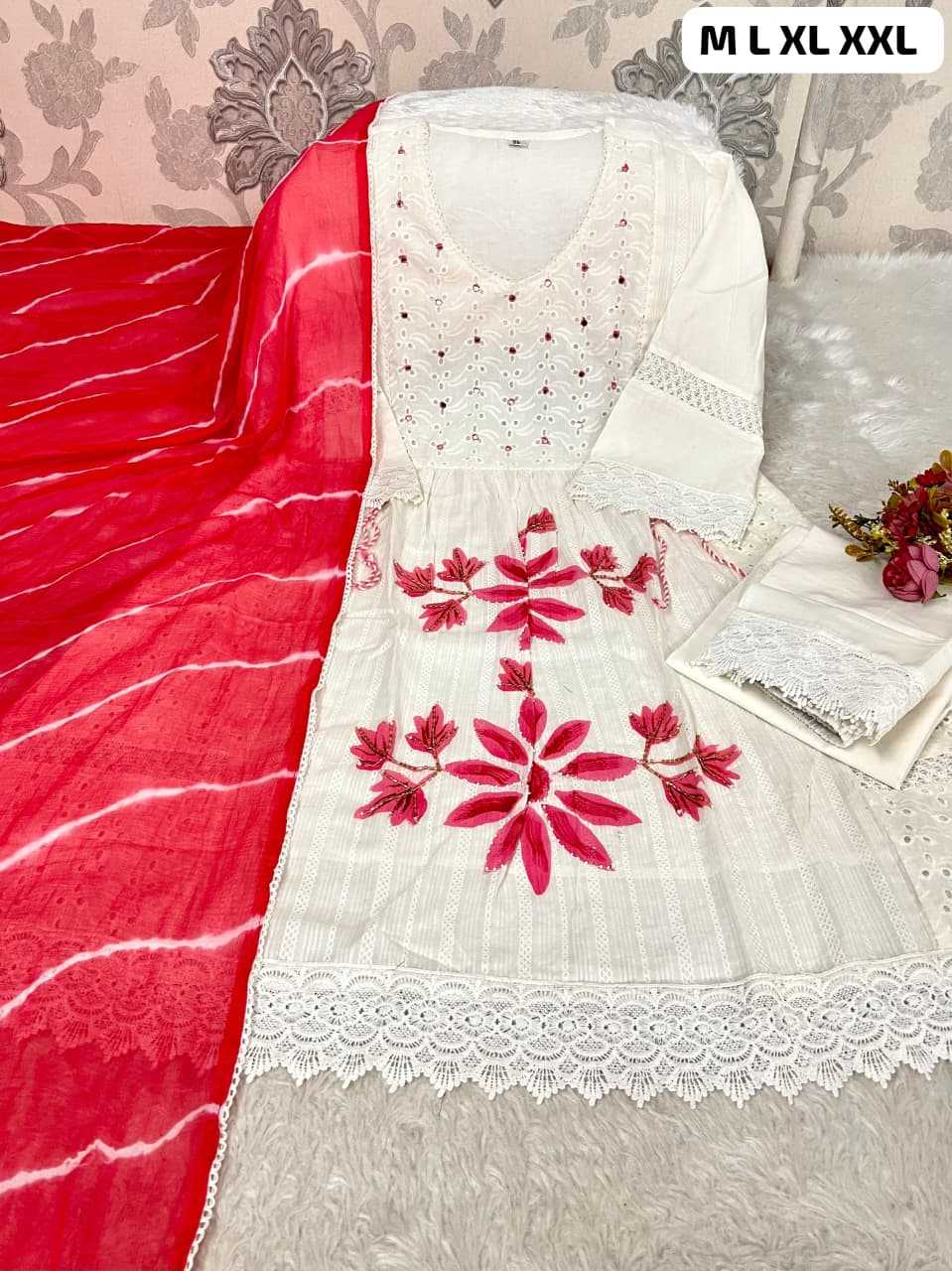 Ynf Cotton KESH684 DEVA Kurti Wholesale Party Wear Kurtis Designer Kurtis White Kurtis Manufacturer- Kapda Export