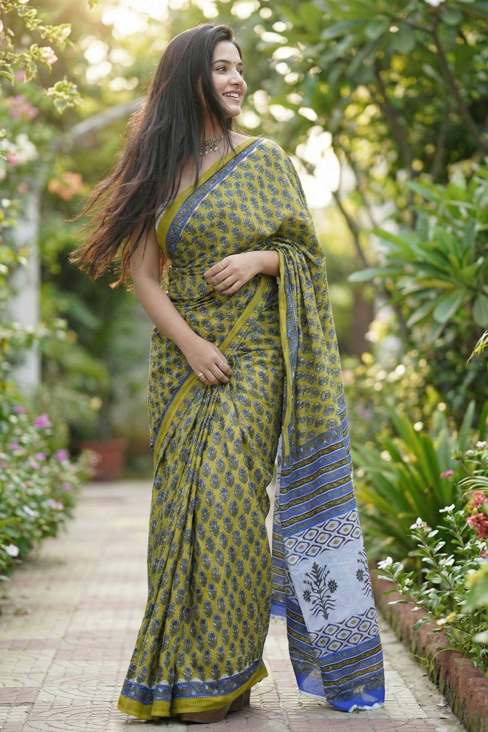 Ynf Cotton RIN229 78-MISS JULIYANA 11 Sarees Wholesale Block Print Sarees Festive Sarees Mulmul Cotton Sarees Manufacturer- Kapda Export
