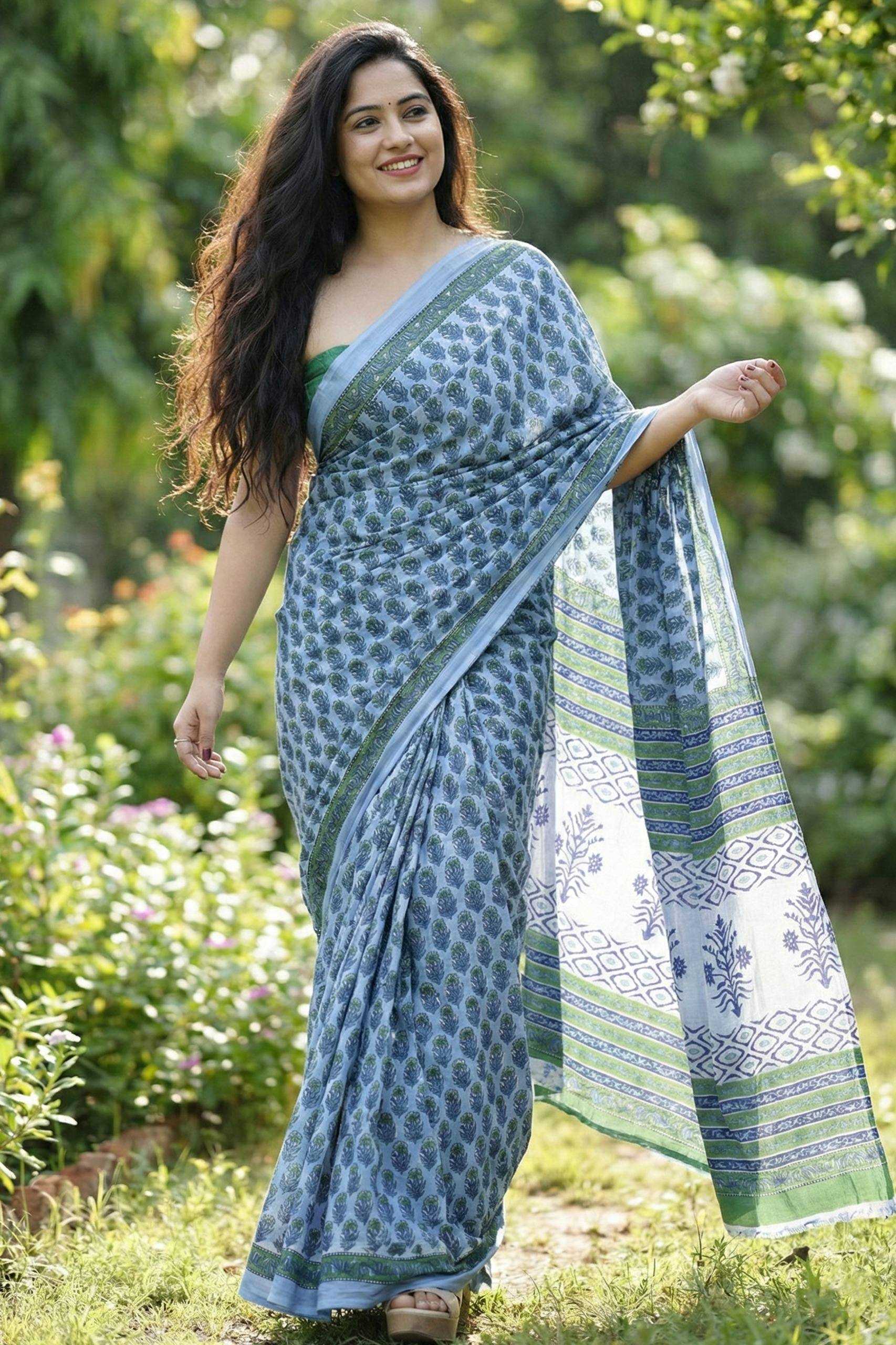 Ynf Cotton RIN229 78-MISS JULIYANA 11 Sarees Wholesale Block Print Sarees Festive Sarees Mulmul Cotton Sarees Manufacturer- Kapda Export